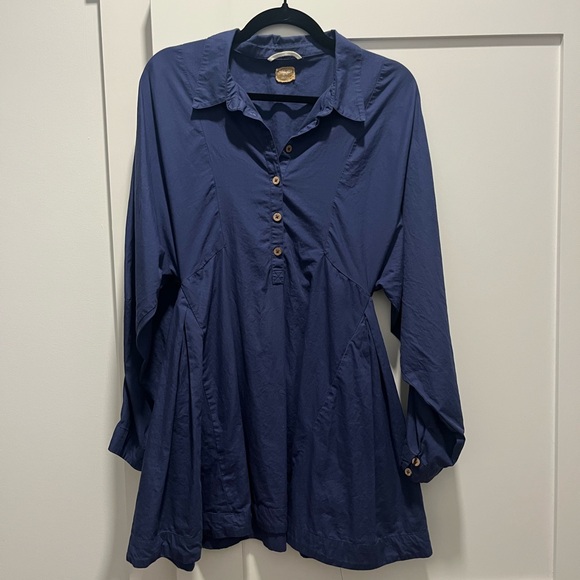 Free People Dresses & Skirts - Free People Button Down TShirt Dress